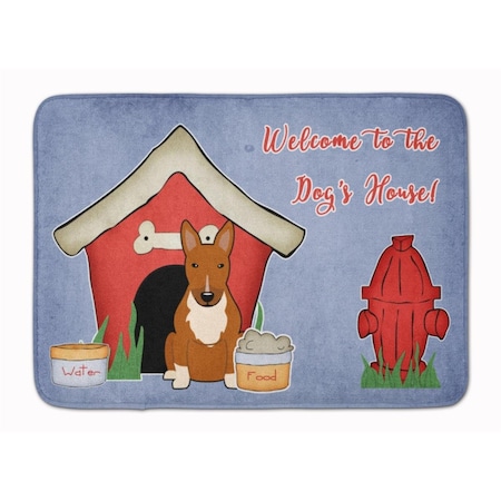 Carolines Treasures Dog House Collection Bull Terrier Red Machine Washable Memory Foam Mat BB2888RUG